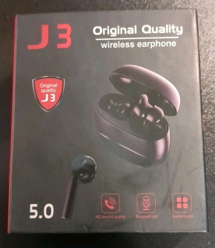 J3 - Auriculares Inalámbricos Calidad Original con Estuche de Carga - iOS/Android - Negros - Imagen 1 de 5