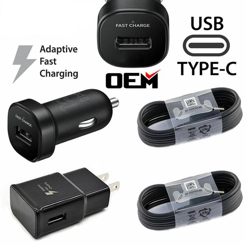 Chargeur mural de voiture rapide 1,2 M câble de type C pour fabricant d'origine Samsung Galaxy Note8 9 S8 S9 S10 - Photo 13 sur 13