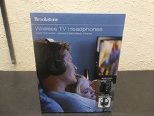 Brookstone 2.4 GHz Wireless TV Headphones Over Ear, Noise Reduction - NEW In Box