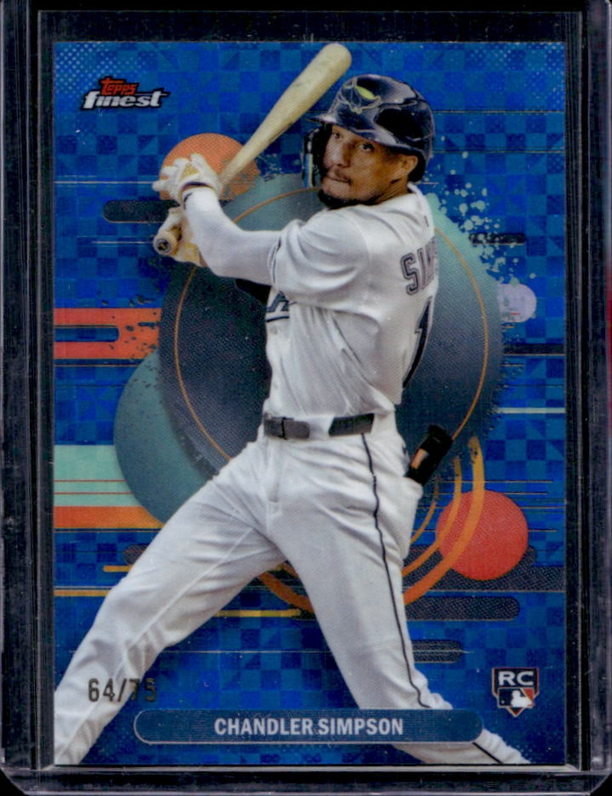 2025 Finest Chandler Simpson Uncommon RC Blue X-Fractor Rookie #64/75 Rays