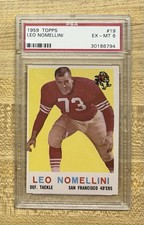 1959 Topps Leo Nomellini 19 PSA 6 HOF