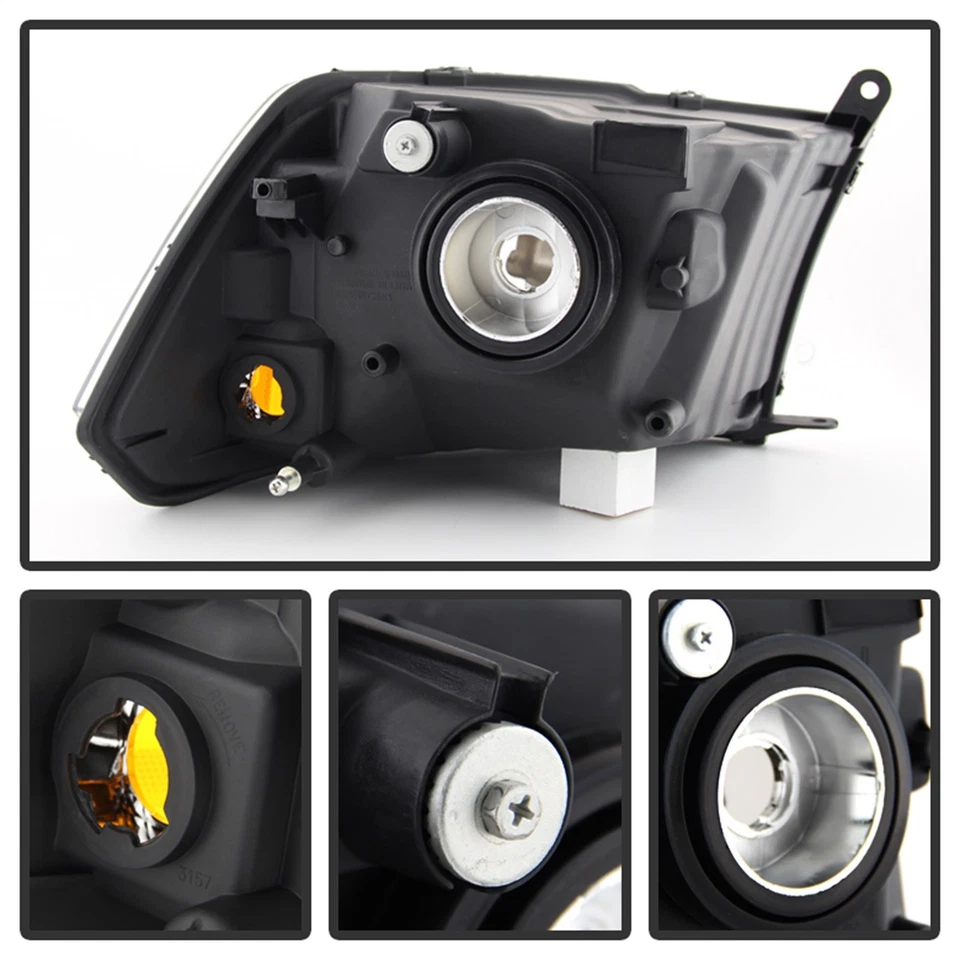 Spyder 自动 9022937 XTune 水晶车头灯 适合 09-12 1500 Ram 1500 — 第 3/4 张图片