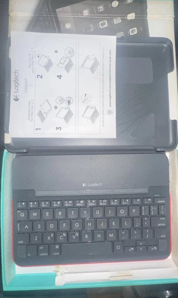 Logitech Canvas Keyboard/Cover Case for iPad mini 1/2/3 - Mars Red Orange - Image 2 of 4