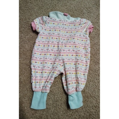 Vintage Gymboree Rainbow Tag Romper Garden Bugs Theme Baby Girls Sz 6-9 Months - Picture 2 of 4
