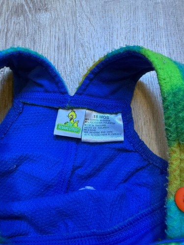 Vintage Sesame Street Baby Overalls 18 Mos Size With Colorful Straps & Elmo Tag - Picture 5 of 8