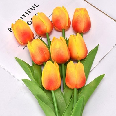 Hochzeit Blumen Tulpestrauß Gefälscht Künstlich Lebensecht Lang Anhaltende Schön
