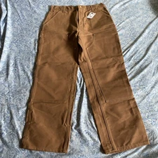 Carhartt Double Knee Pants Mens 36x30  Loose Fit Firm Duck USA Workwear BO1-M