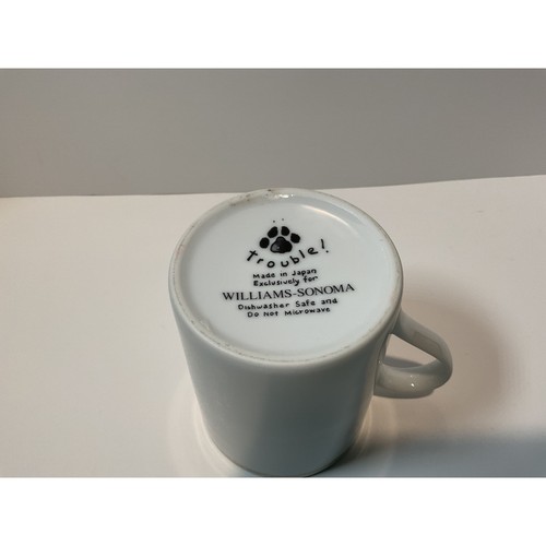 Williams Sonoma Hund Rentier Weihnachten Becher Tasse Goldrand Made in Japan - Bild 3 von 6