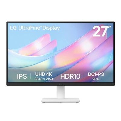 LG UltraFine 27-Inch 4K UHD HDR10 IPS Monitor, White, 27US500-W
