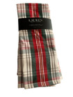 Ralph Lauren Red Plaid Cotton Dish Towels Set of 2 Christmas Kitchen Decor NWT