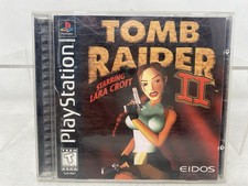 Tomb Raider II /2  (Sony PlayStation 1, 1997) PS1 Black Label Complete W/Manual
