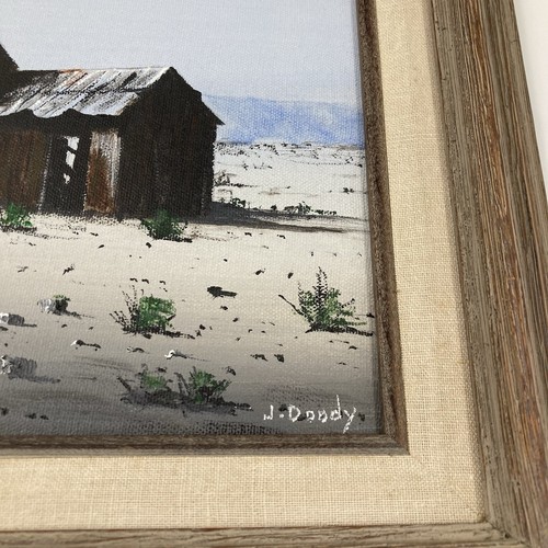 John Doody gerahmtes Desert Shack Gemälde 42x35cm signiert Original Kunstwerk - Bild 3 von 14