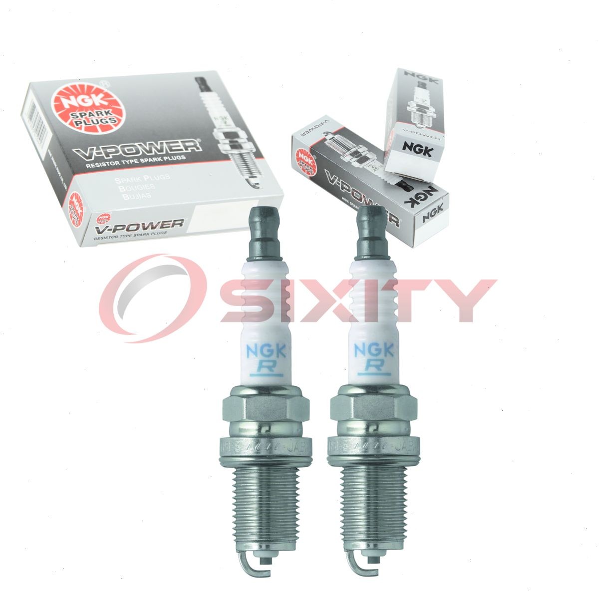 2 pc NGK 2441 BCPR5EY-11 V-Power Spark Plugs for Q16R-U11 Q16PR-U11 Q16-U11 vs
