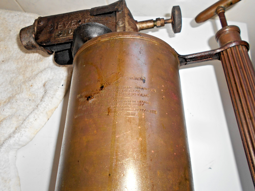 VINTAGE 1940s MAX SIEVERT NO 316 LARGE BLOW TORCH MADE IN SWEDEN STOCKHOLM - Picture 6 of 8