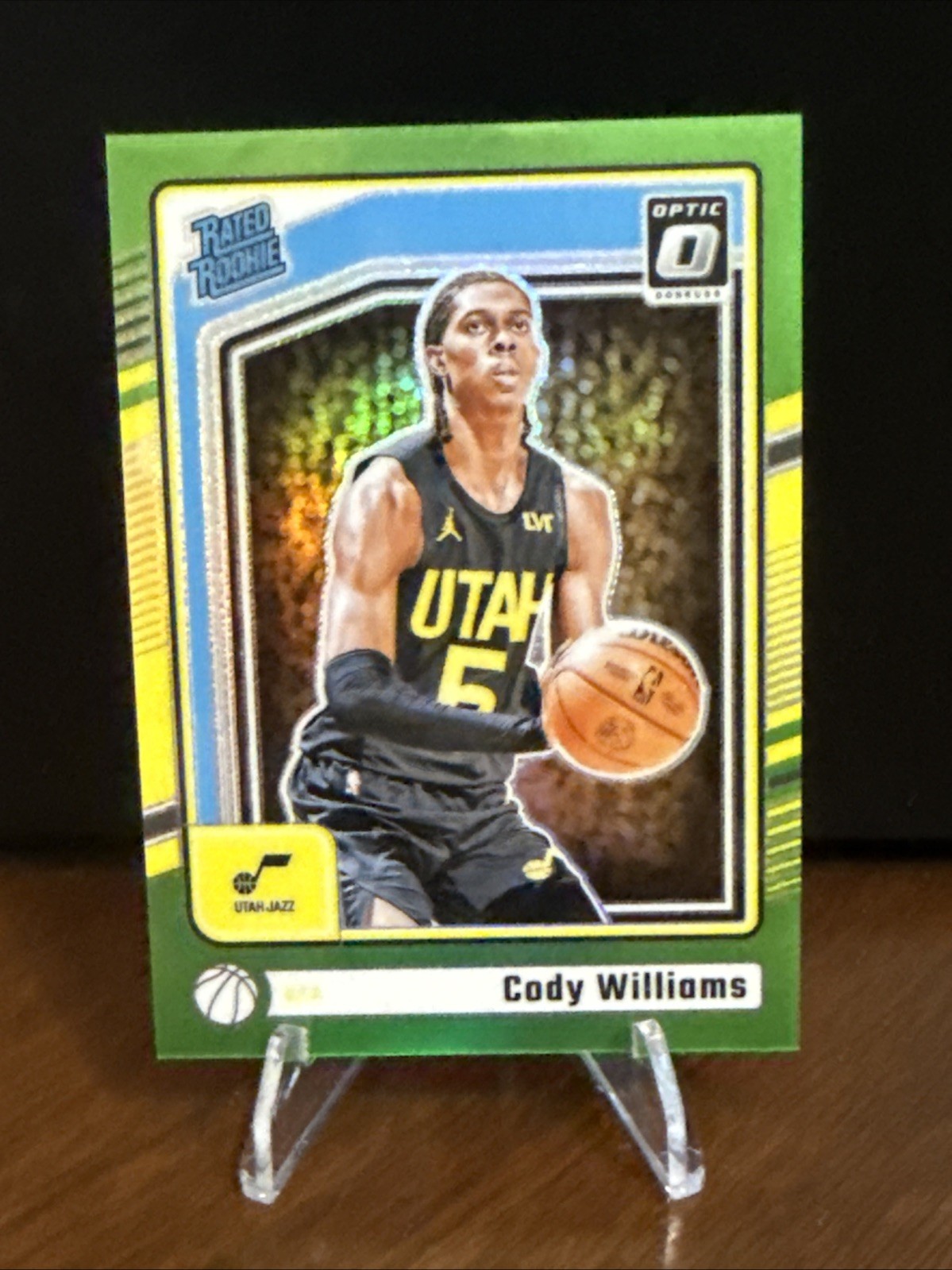 2024-25 Donruss Optic Cody Williams #298 Lime Green Optic /149 (RC)