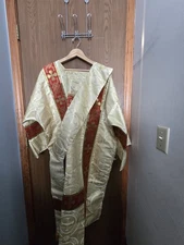 Metallic GOLD Deacon Dalmatic Vestment & Deacon's stole, American Dalmatic, NEW