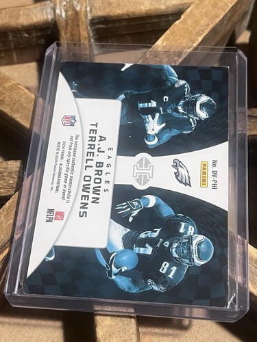 2024 Illusions Deja Vu Dual Patch AJ Brown Terrell Owens #’d 7/10 3 Color Eagles - Picture 6 of 6