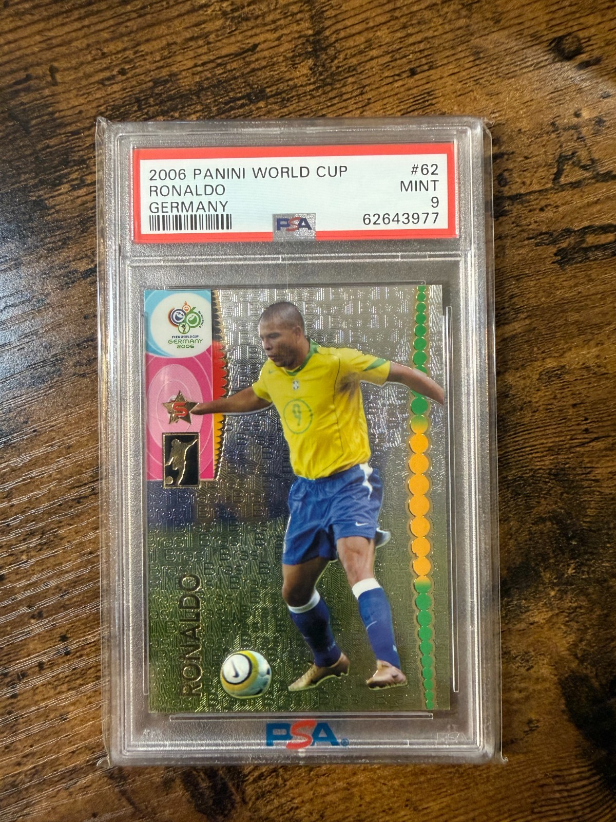 PSA 9 Ronaldo R9 2006 Panini FIFA World Cup Germany #62 Foil
