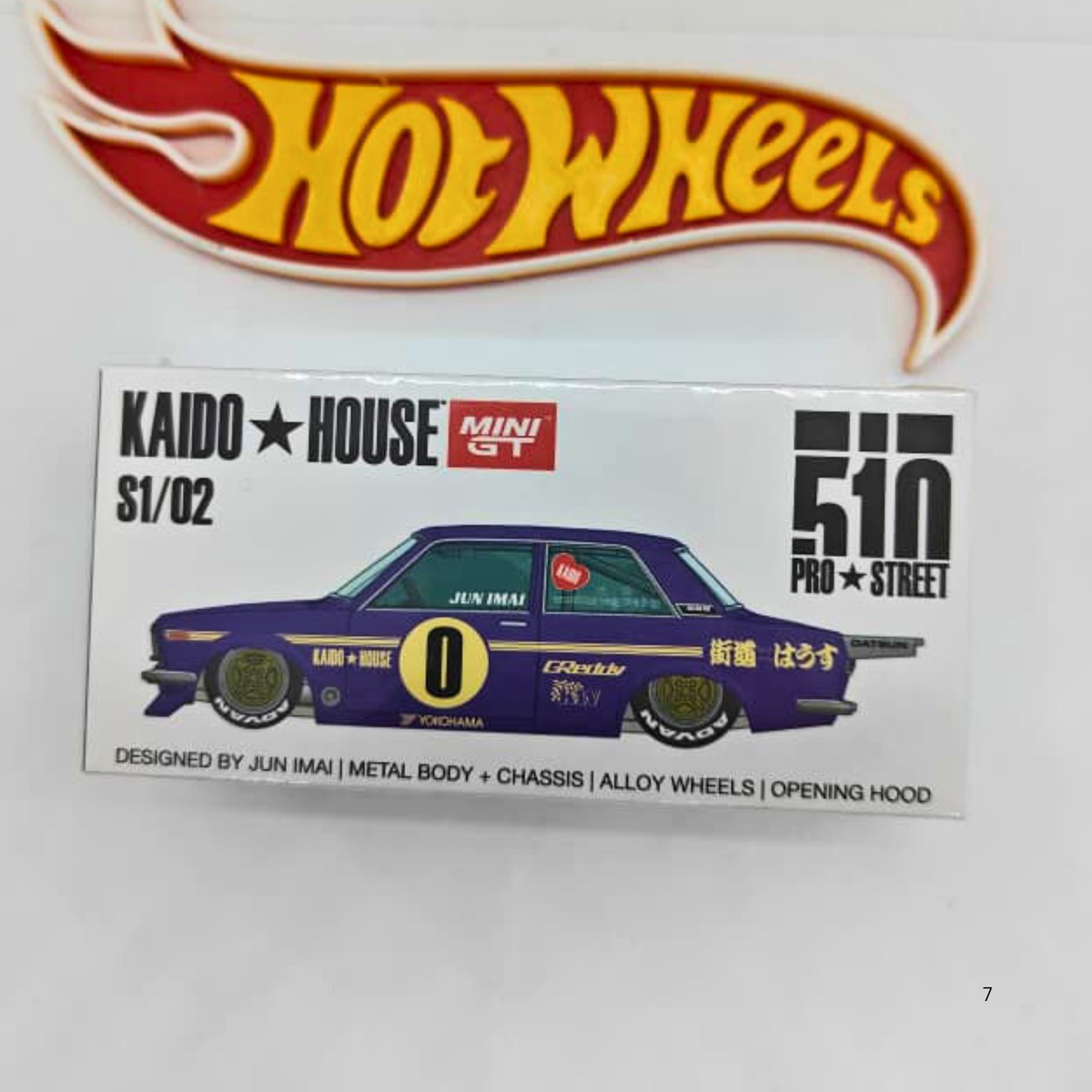 Kaido House x Mini GT S1/02 Datsun 510 Pro Street OG Purple