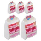  5 Sets Puppenhaus Küchenschrank: Mini Möbel Eitelkeit Aufbewahrungsregal -