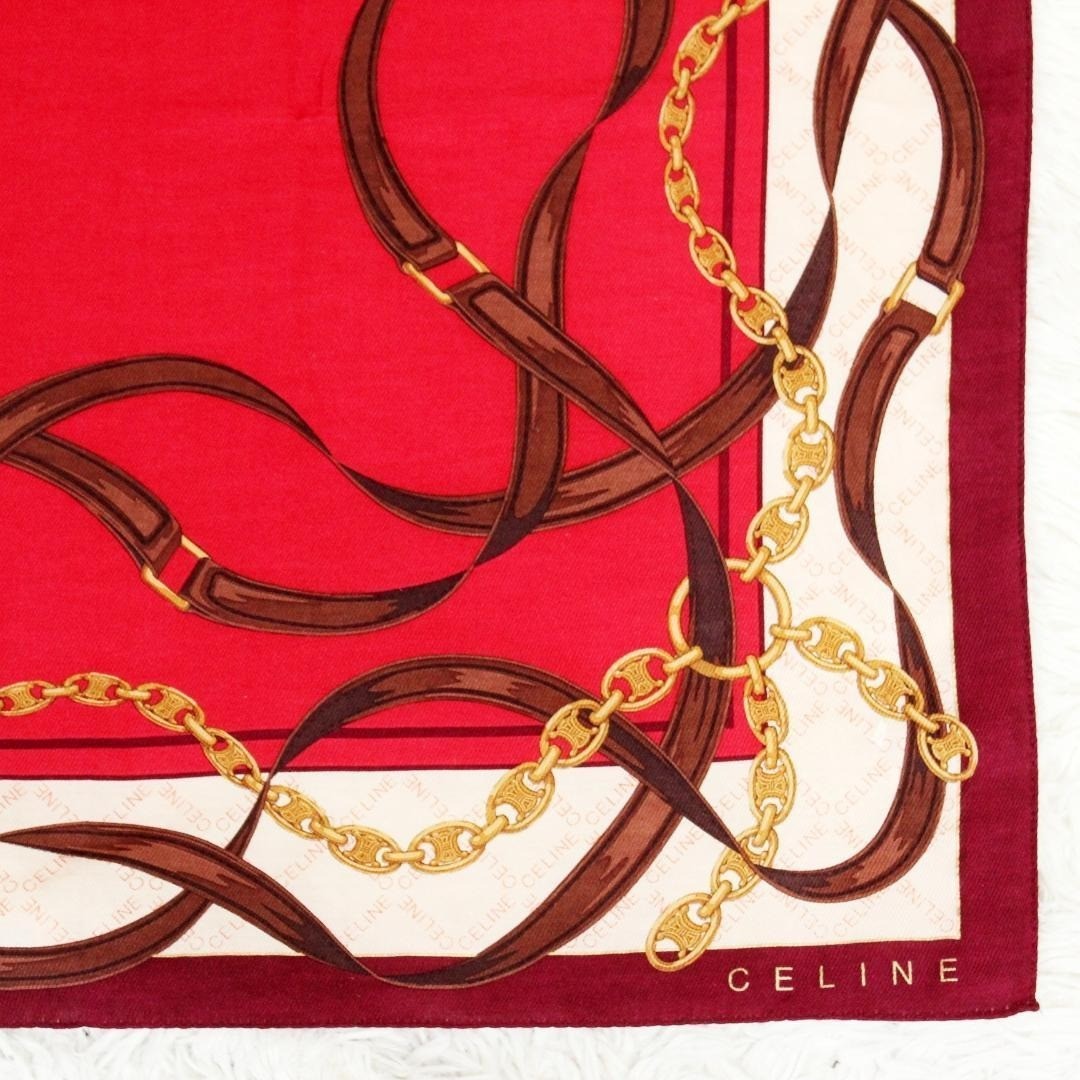 CELINE スカーフ aa0a6-0h85 CELINE Silk Scarf 85x85w | eBay