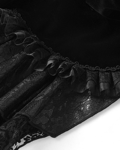 Devil Fashion Giacca Frock In Velluto E Pizzo Gothica Aristocratica Per Donne - Picture 11 of 13