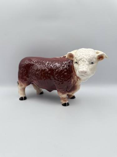 Original Melba Ware England - Fine Ceramic Hereford Bull - Top Zustand - Bild 1 von 7