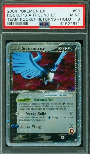 Rocket's Articuno ex graded PSA 9 for sale on eBay