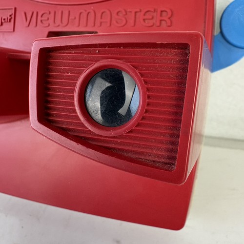 Visor de diapositivas GAF Viewmaster vintage rojo blanco hecho en EE. UU. buen funcionamiento probado - Imagen 5 de 9