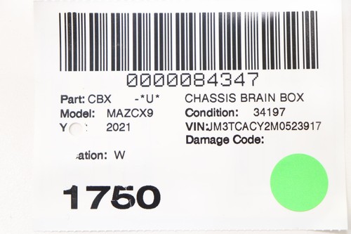 2021 - 2023 MAZDA CX-9 NETWORK GATEWAY CONTROL MODULE UNIT OEM TC3M67GMOF - Picture 10 of 10