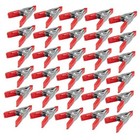 Wideskall 2" inch Mini Metal Spring Clamps w/Red Rubber Tips Clips () Pack of 30