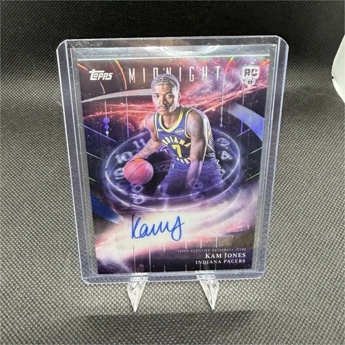 Topps 2025-26 Midnight Kam Jones Stroke of Midnight SMR-KJ Rookie Auto Pacers