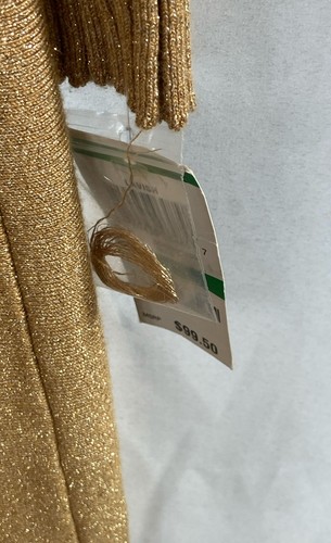 NWT INC International Concepts Womens Gold Ribbed Long Sleeve Sweater Dress Sz L - Picture 4 of 4