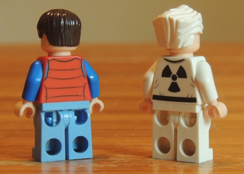 Lot of 2 Lego minifigures Back to the Future Marty McFly & Doc Brown Item #163 - Picture 2 of 2