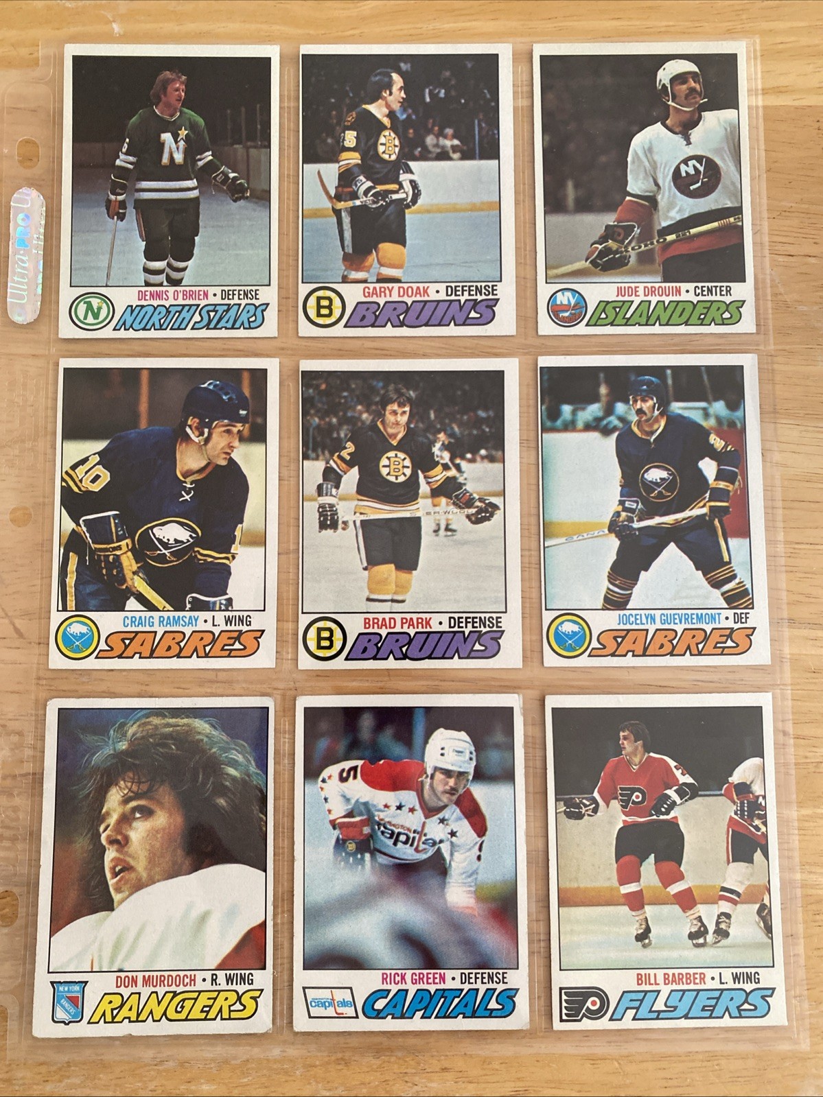 1977-78 Topps Hockey - 9 Card Lot - Brad Park • Bill Barber