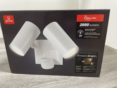 Globe Electric 91011569 2 Light 9'' Tall LED Outdoor Wall Sconce - White