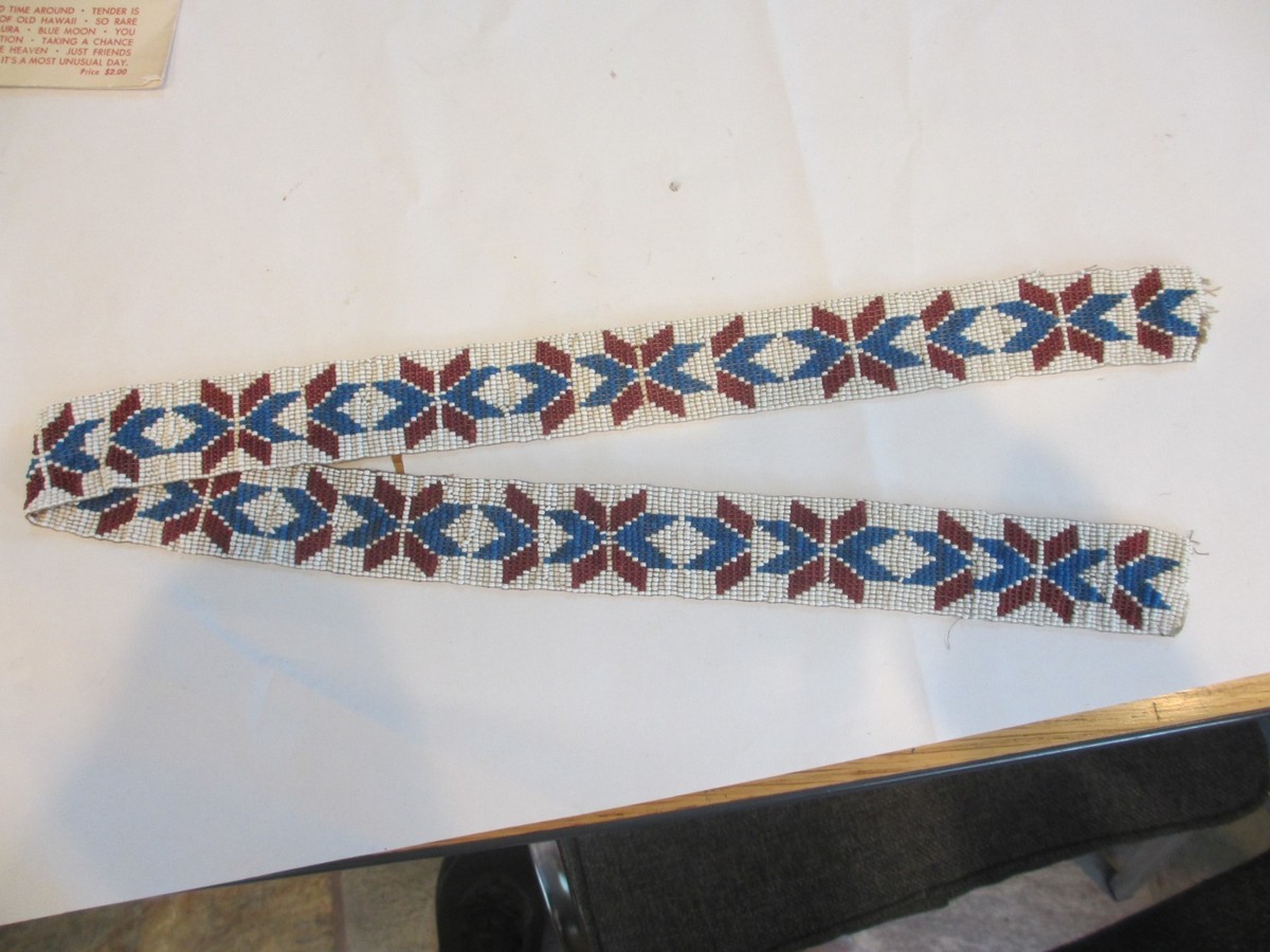 ESTATE SALE FIND Native American Indian Beaded Belt OR HEADBAND
