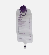 Vesco 1000mL Gravity Feeding Bag with Connector (1 Piece pouch) VED-046 Exp 2028