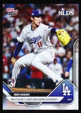 Roki Sasaki Dodgers 1st & 2nd Career MLB Save vs Phillies 2025 Topps Now #832 RC