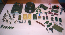Vintage Tim Mee Army Men  NICE MILITARY LOT VARIOUS SIZE, Tank, Truck, Missle