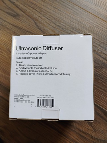 Small 120ml White Diffuser - Room Essentials: Ultrasonic Aroma Diffusion, - Picture 2 of 2
