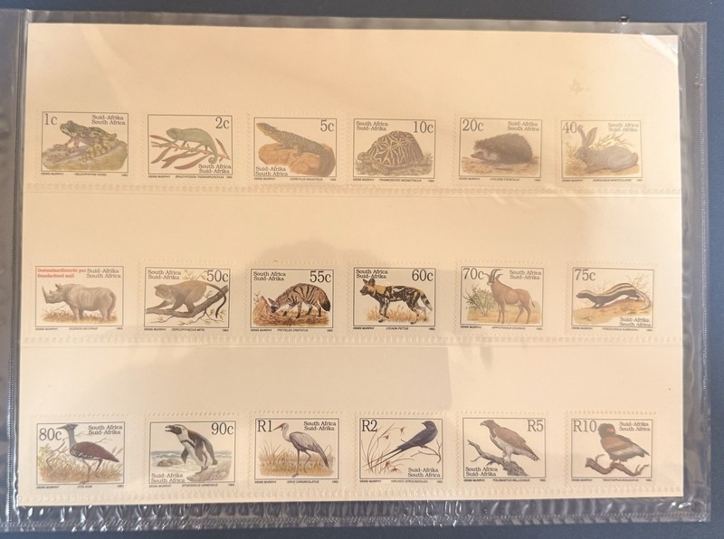 South Africa Stamps 1993 Complete Set of 18 Stamps MNH Animals, Reptiles, Birds
