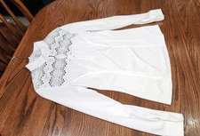 EMCee, New, long sleeve show shirt, white, Large