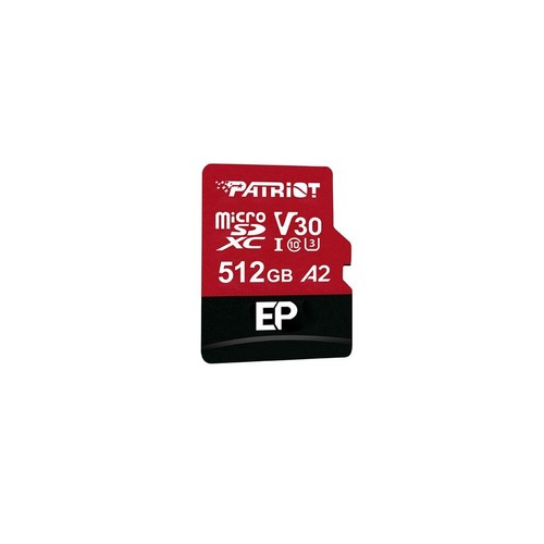 Patriot EP 512GB V30 A2 U3 USH-I 4K MicroSD Flash Card Dashcam/Home Surveillance - Picture 3 of 5