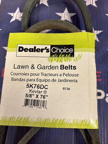 5K76DC Lawn Mower Belt B73K 5LK760 (5/8 X 76") Made with Kevlar - Picture 2 of 3