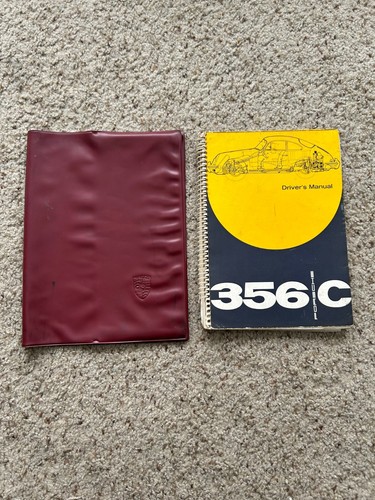 1964 Porsche 356-C original owners manual with holder.