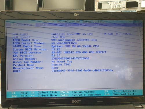Acer Aspire 7741G CPU Processor SLC27 Intel i5-480M 2.67GHz Socket G1 Fully Work - Picture 2 of 11