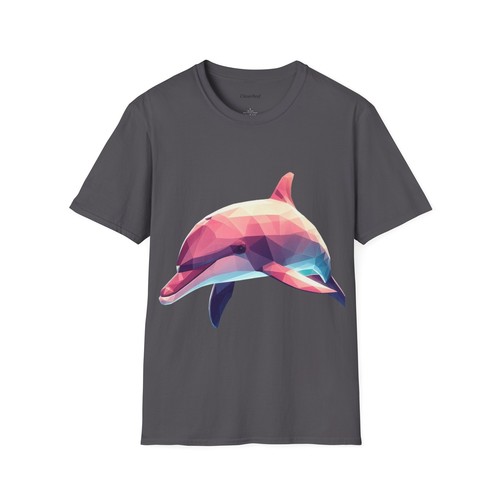 Pink River Dolphin Unisex T-Shirt 100% Ring-Spun Cotton Gift School Vacation - Picture 55 of 70