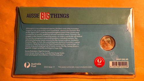 2023 PNC Aussie Big Things Big Swoop $1 Coin and Stamp Cover - Picture 2 of 2