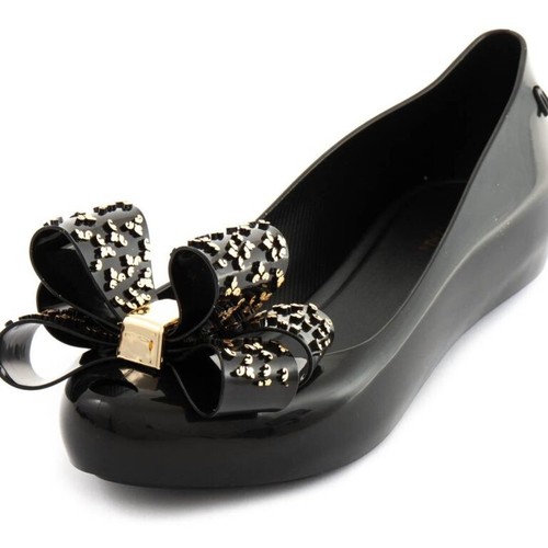 Melissa Ultragirl süße XVI Schleife Gummi Ballerinas schwarz & gold - Bild 9 von 14